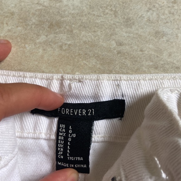 White Jean Skirt - Picture 3 of 3